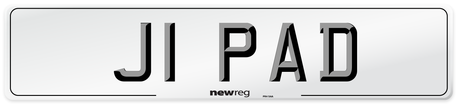 J1 PAD Number Plate from New Reg